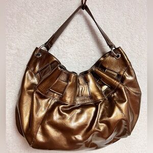 Furla Metallic Brown Hobo Bag